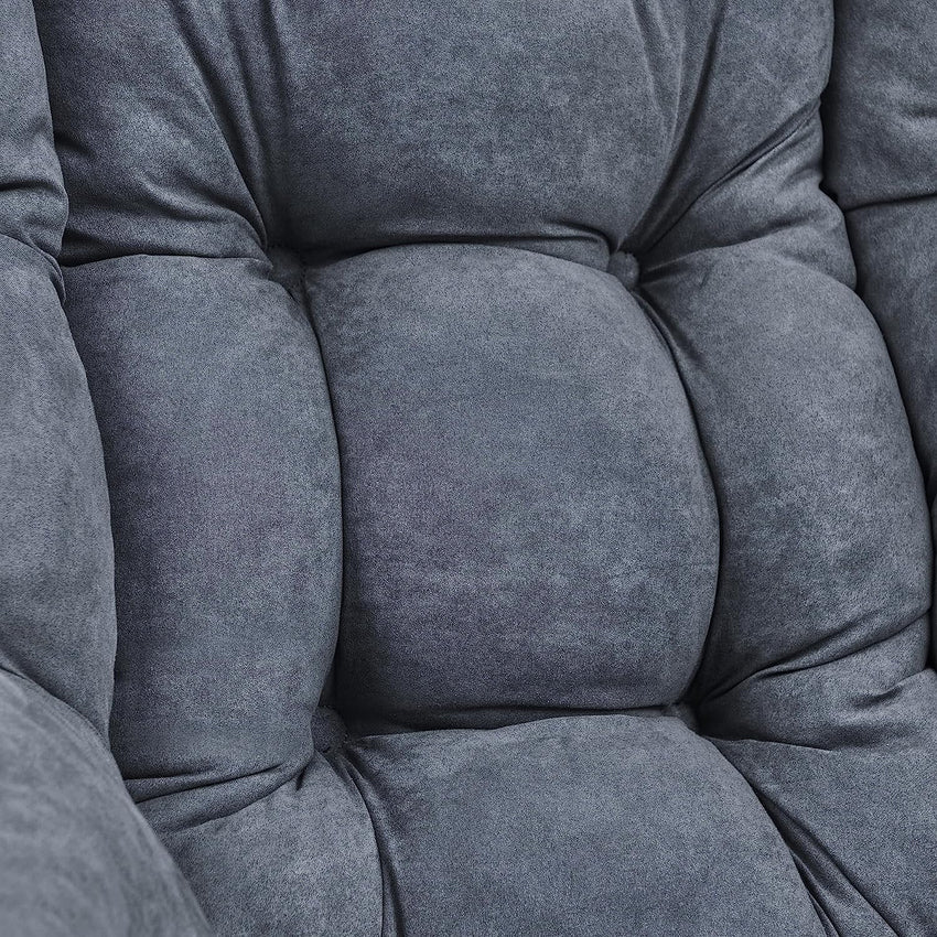 Living and More High Back Sofa Chair. Modern Fabric Lazy Chair. Accent Contemporary Lounge Chair. Cool Grey