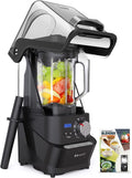 Kitchen Quiet Professional Blender: Vacuum Commercial Blender for Shakes and Smoothies - 56 Ounce Industrial Countertop Blender - 1500 Watt High Power Smoothie Blender with Guard. 29015 (Black)