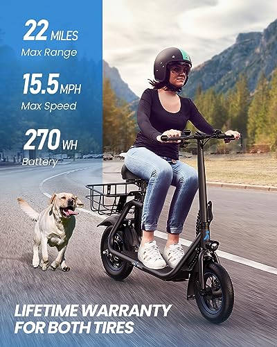 URBANMAX C1 Electric Scooter with Seat. 450W Powerful Motor up to 22 Miles Range