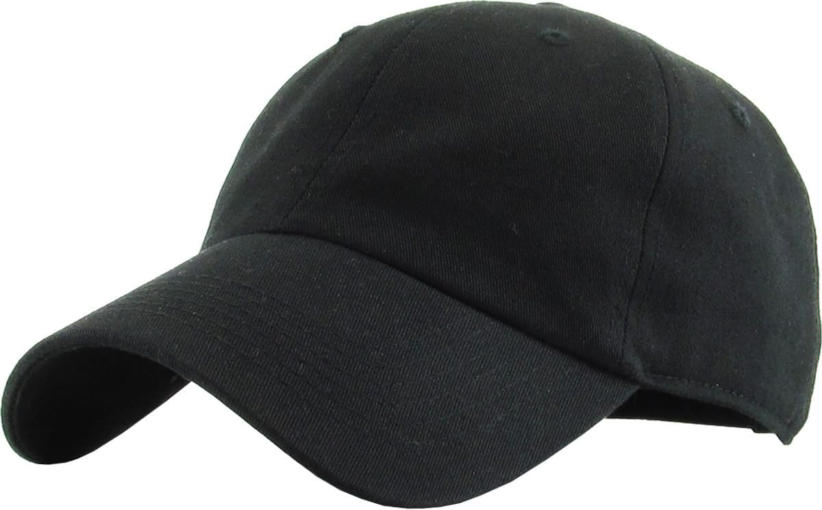 Classic Black Cotton "Dad Hat"