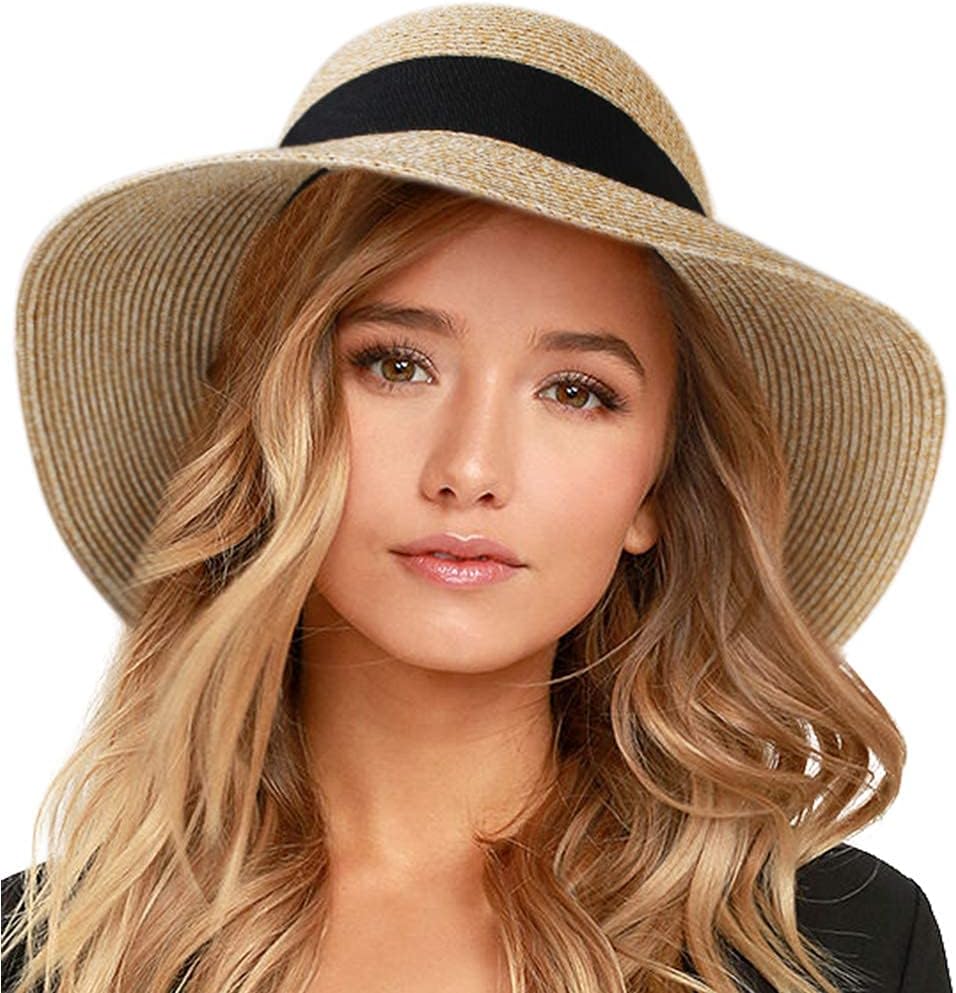 Women's straw sun hat for the beach