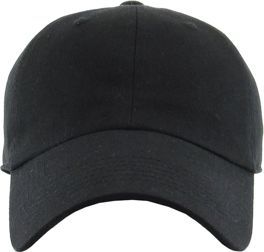 Classic Black Cotton "Dad Hat"