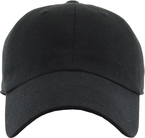 Classic Black Cotton "Dad Hat"