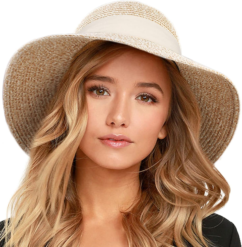 Women's straw sun hat for the beach