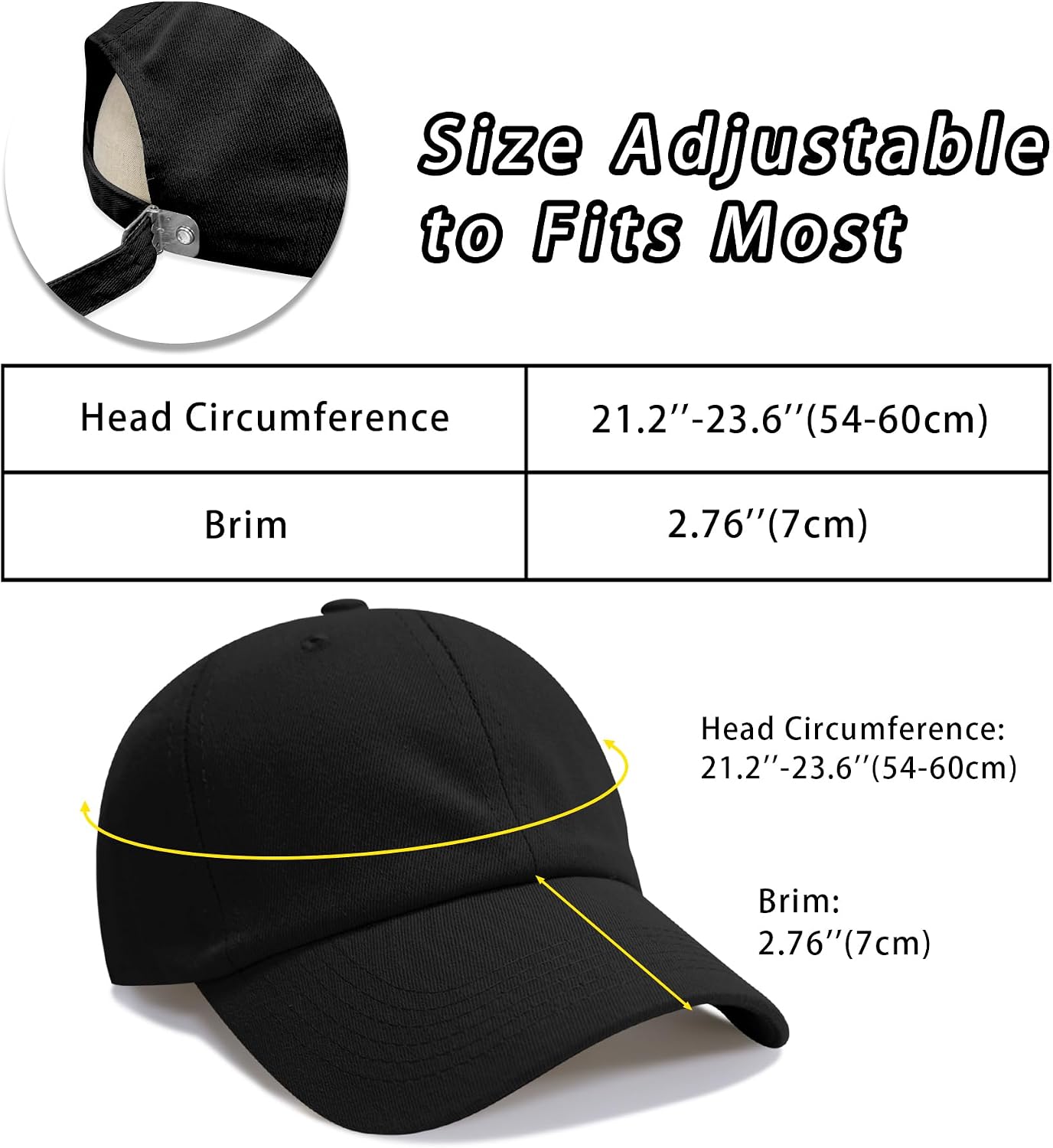 Classic Original Low-Profile Baseball Cap (Golf/Casual Style)