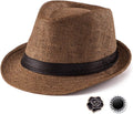 Unisex Vintage-Style (1920s Style) Straw Fedora/Sun Hat