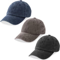 Solid-color washed cotton baseball cap
