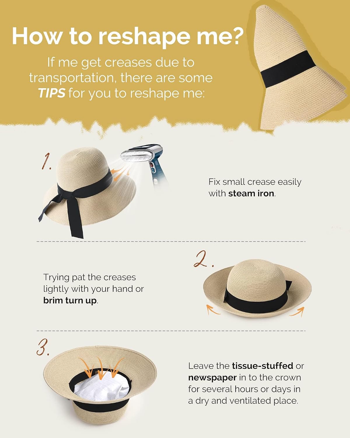 Women's straw sun hat for the beach