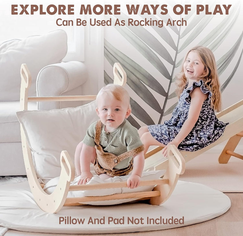5 in 1 Pikler Triangle Set. Baby Climbing Toy Indoor Playground. Kids Jungle Gym