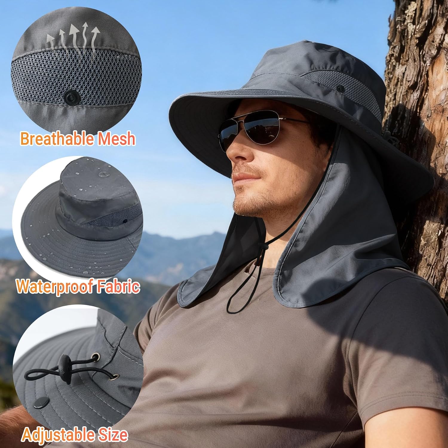 Unisex Sun Hat (with Neck Flap)