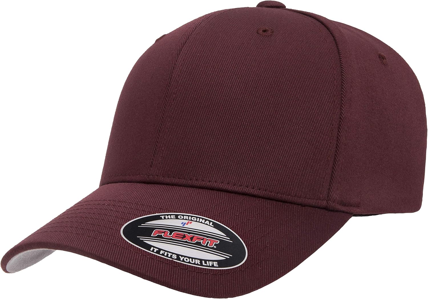 Men's Fully Closed Combed Twill Baseball Cap with a Wool-like Feel