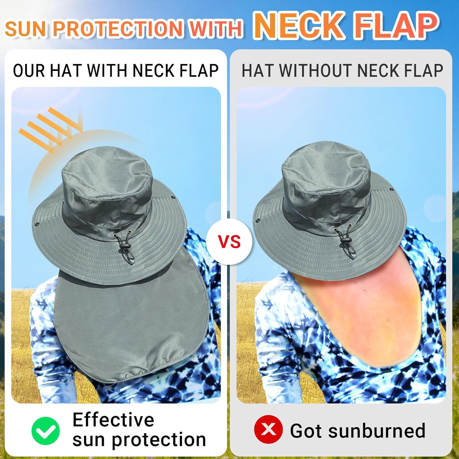 Unisex Sun Hat (with Neck Flap)