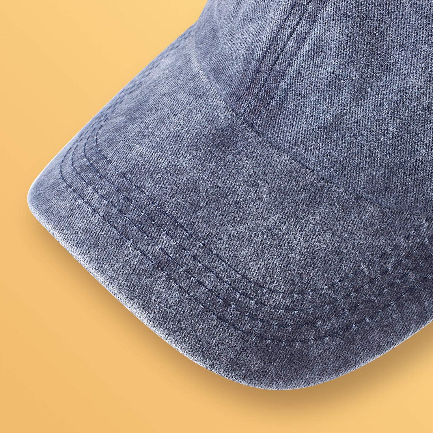 Solid-color washed cotton baseball cap