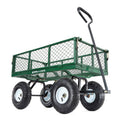 Gorilla Carts GOR400-COM Steel Garden Cart with Removable Sides. 400-lbs. Capacity. Green