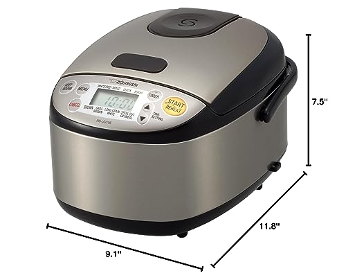 Zojirushi Rice Cooker & Warmer. 3-Cups. Stainless Black